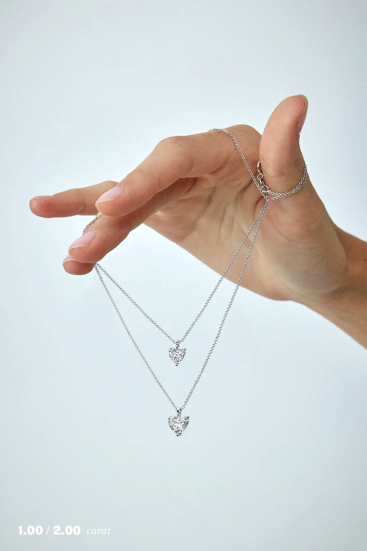 1 carat Heart Diamond Pendant Necklace