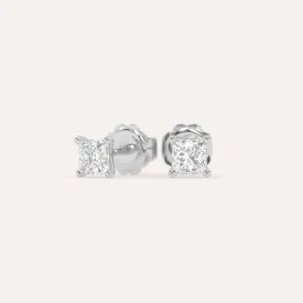 1 carat Princess Diamond Stud Earrings