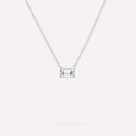 1/2 carat Emerald Floating Diamond Necklace