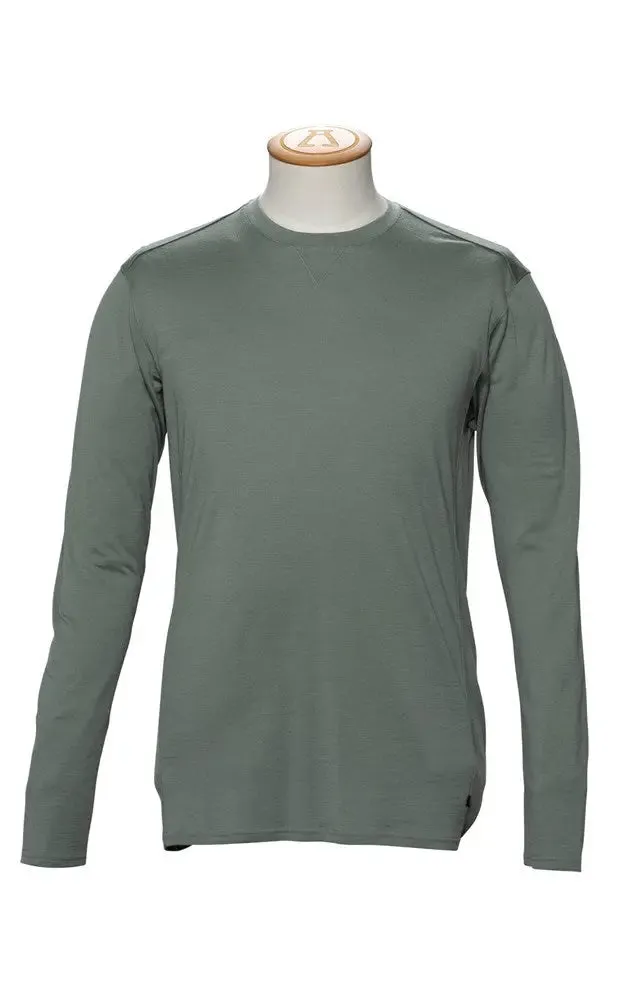 180GSM SINGLE JERSEY MERINO LS CREW - CLEARANCE