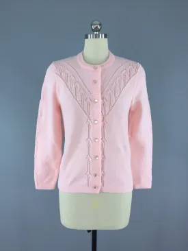 1970s Pink Sweater Cardigan