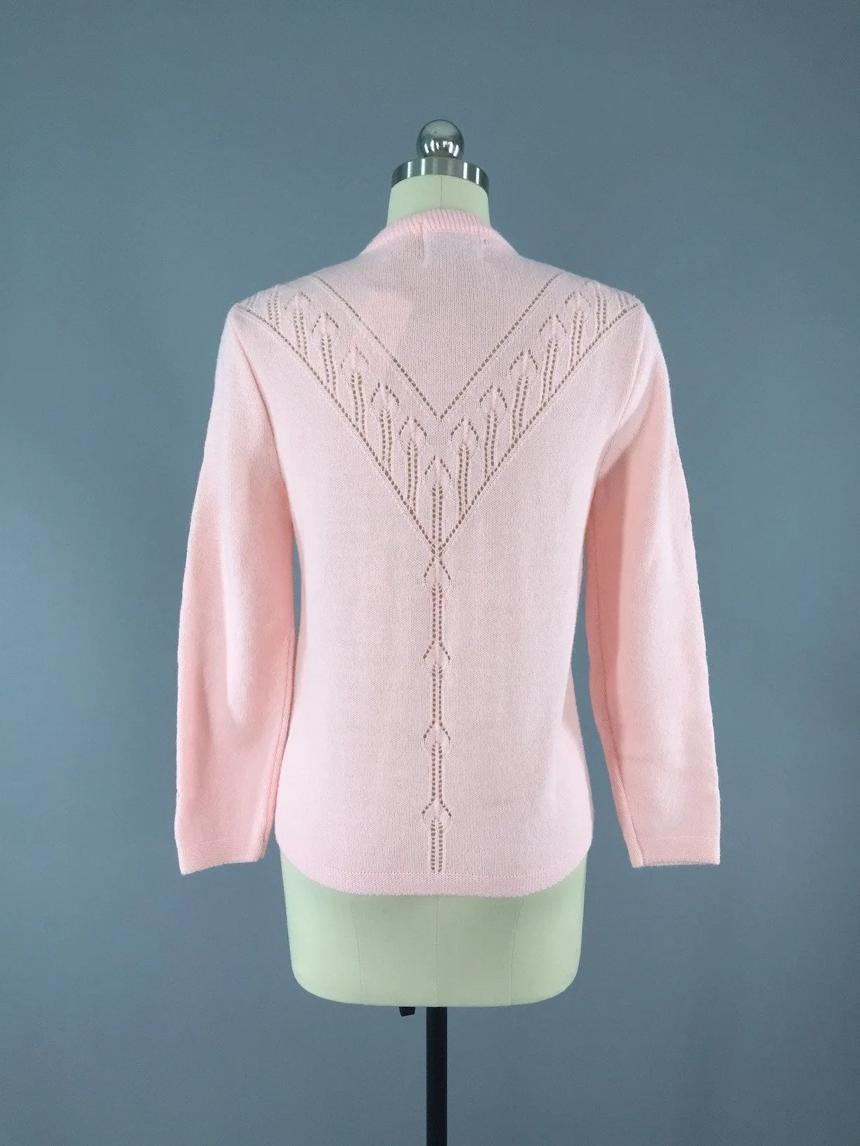 1970s Pink Sweater Cardigan