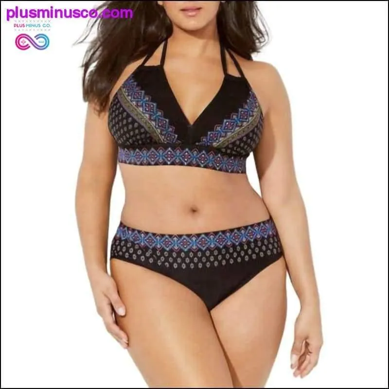 2020 Plus Size Swimwear Floral Bikini || PlusMinusco.com