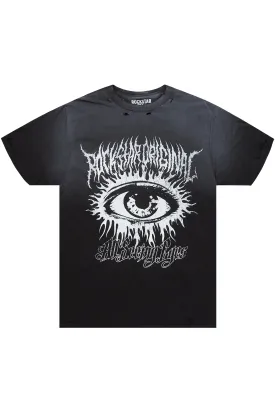 All Seeing Eyes Black Graphic T-Shirt