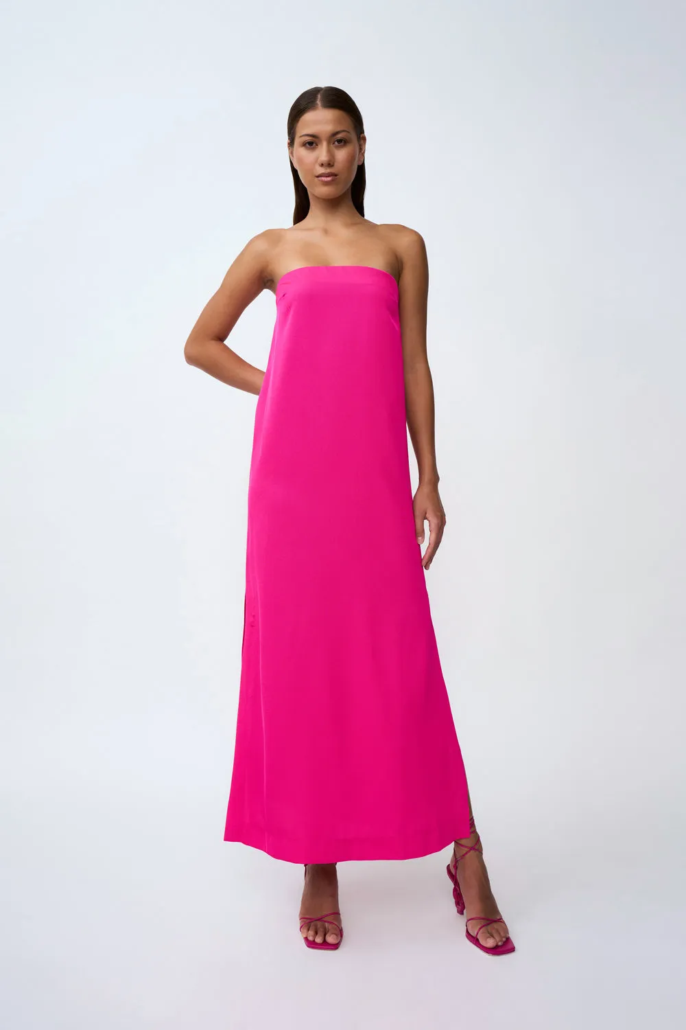 Anisa Strapless Dress | Final Sale - Pink