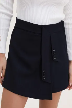 Anobel Copenhagen - Wool Skirt Shorts PC87B - Navy