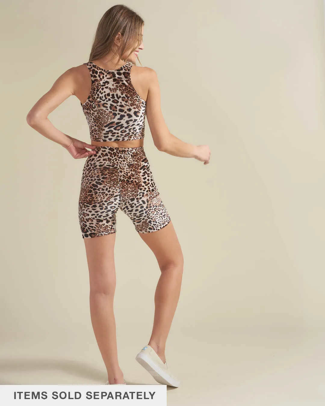 Arabian Leopard Velvet Biker Shorts | Women's