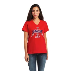 Ariat Womens REAL Firebird S/S Tee Salsa