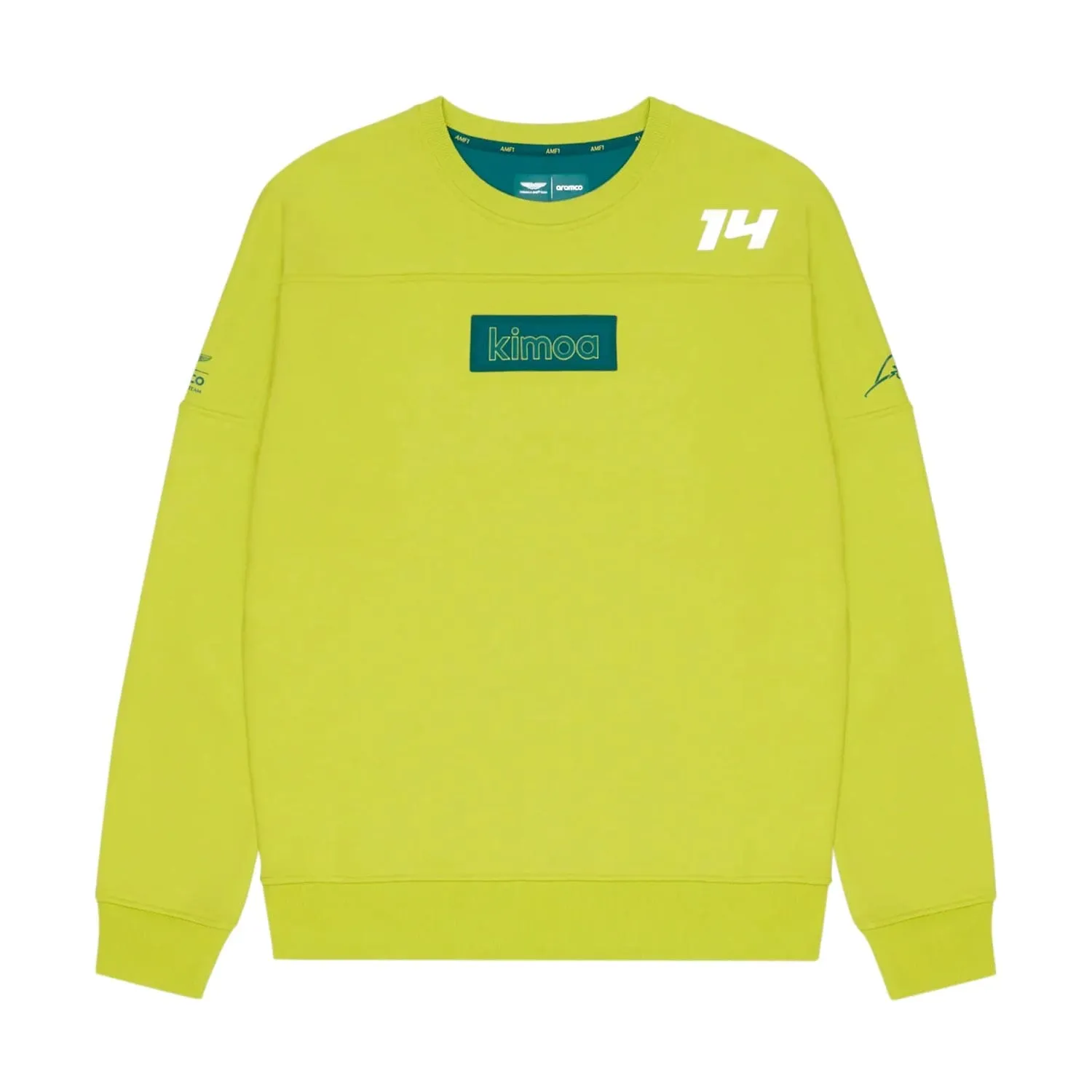 Aston Martin F1 Kimoa Fernando Alonso #14 Patch Sweatshirt - Lime