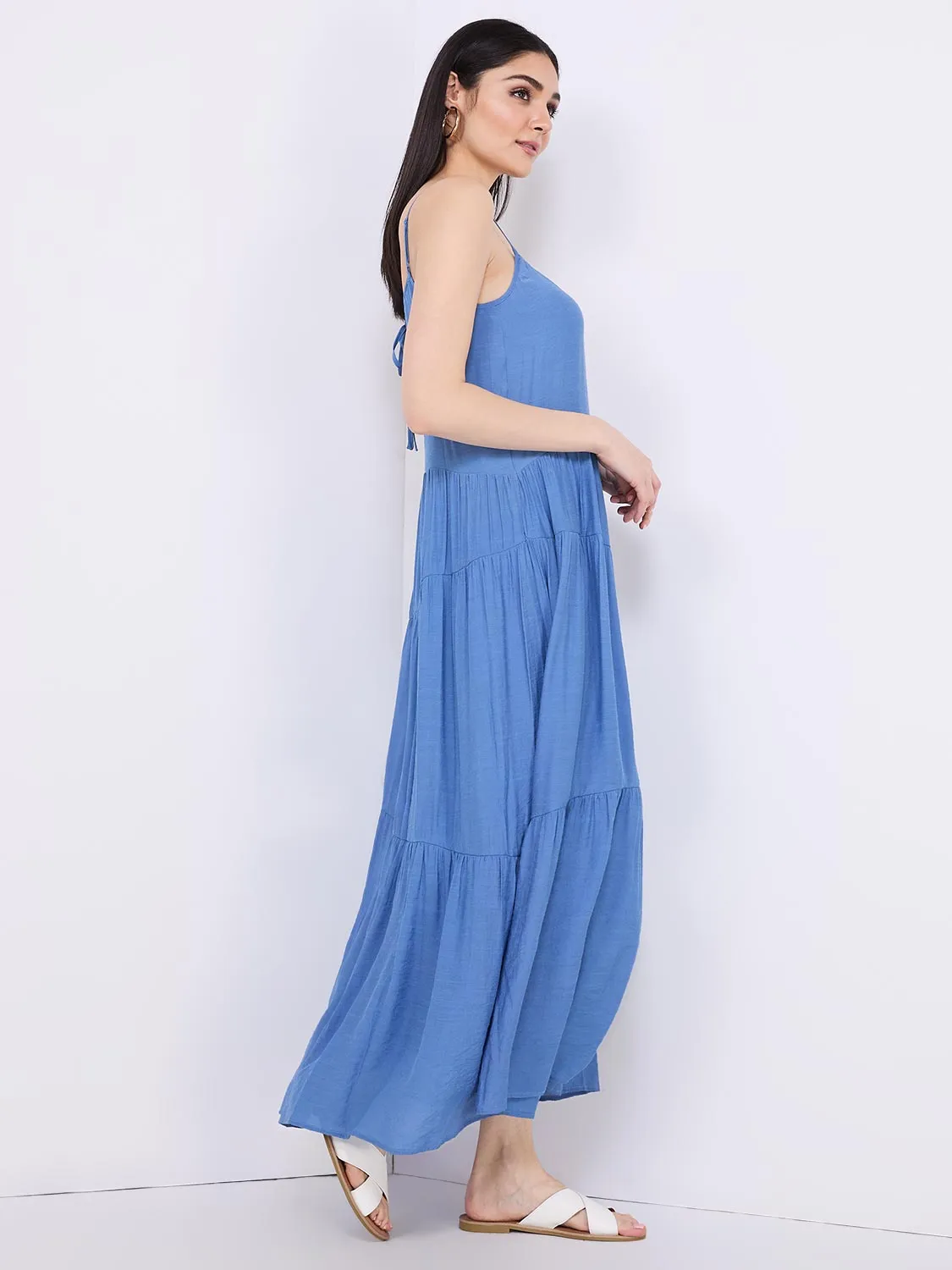 Asymmetrical Tiered Maxi Dress