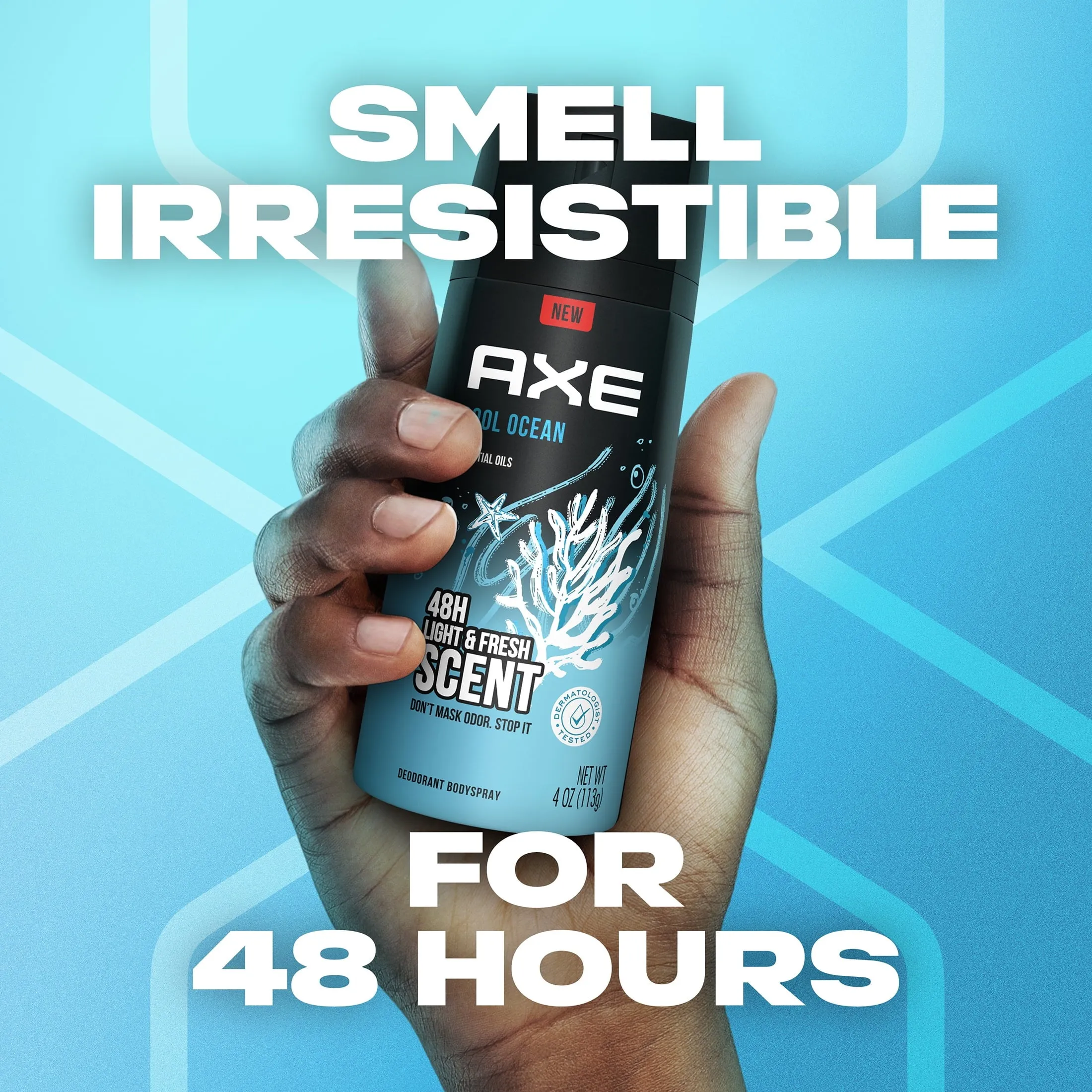 Axe Cool Ocean Long Lasting Men's Antiperspirant Deodorant Spray, Light and Fresh, 4 oz