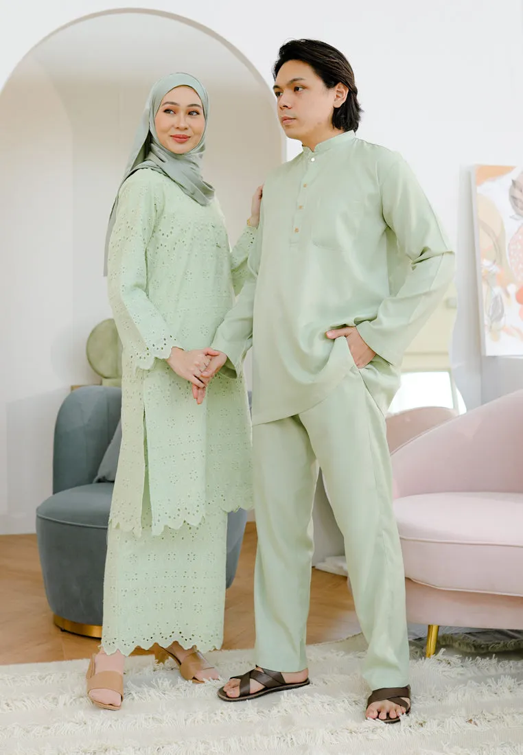 Baju Melayu Iris Men (Mint Green)