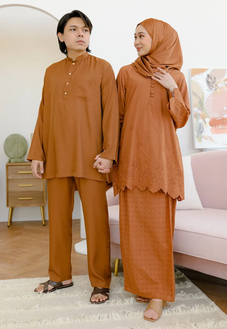 Baju Melayu Tulip Men ( Brown )