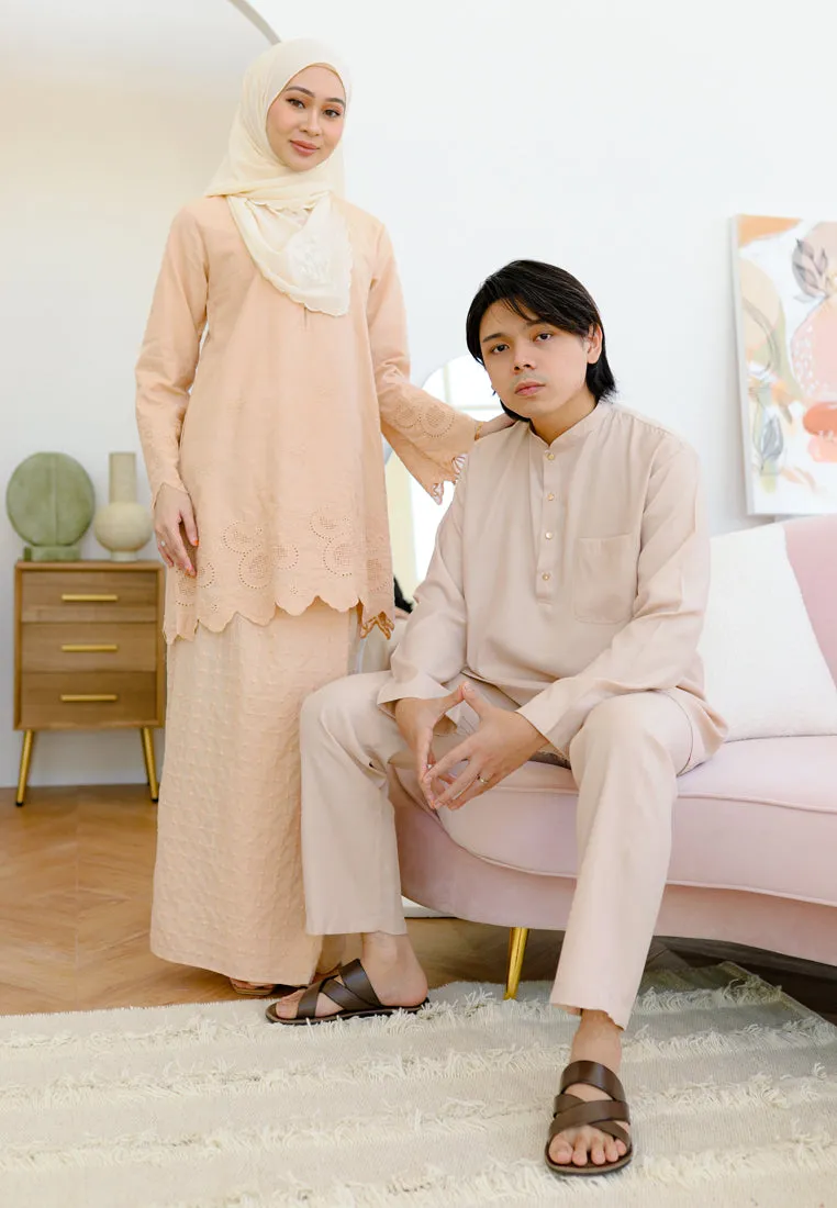 Baju Melayu Tulip Men ( Nude Brown )