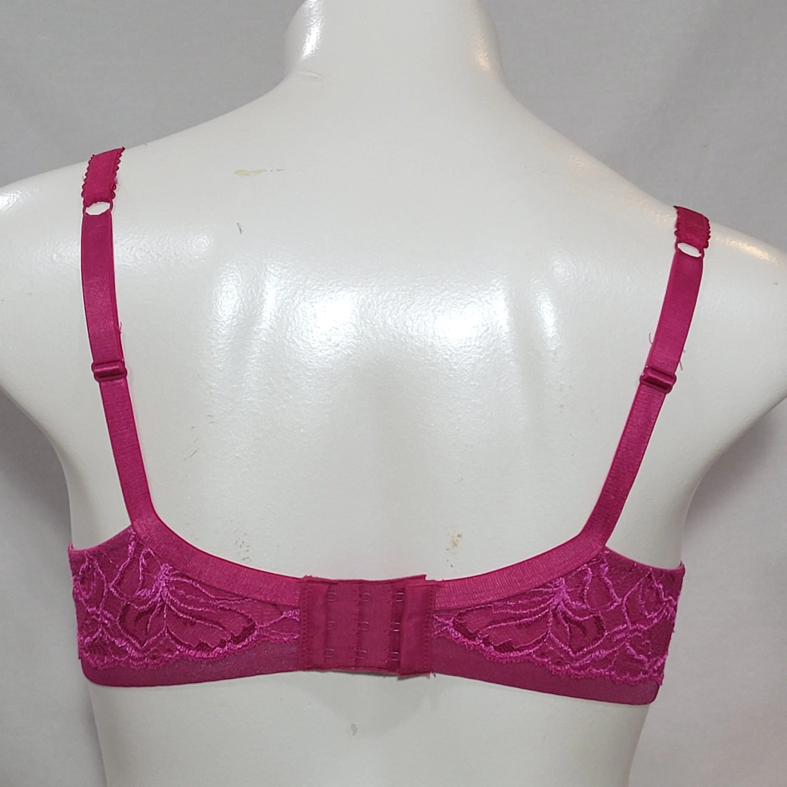 Bali 6542 Lace Desire Foam Underwire Bra 38D Gala Rose Pink NWT