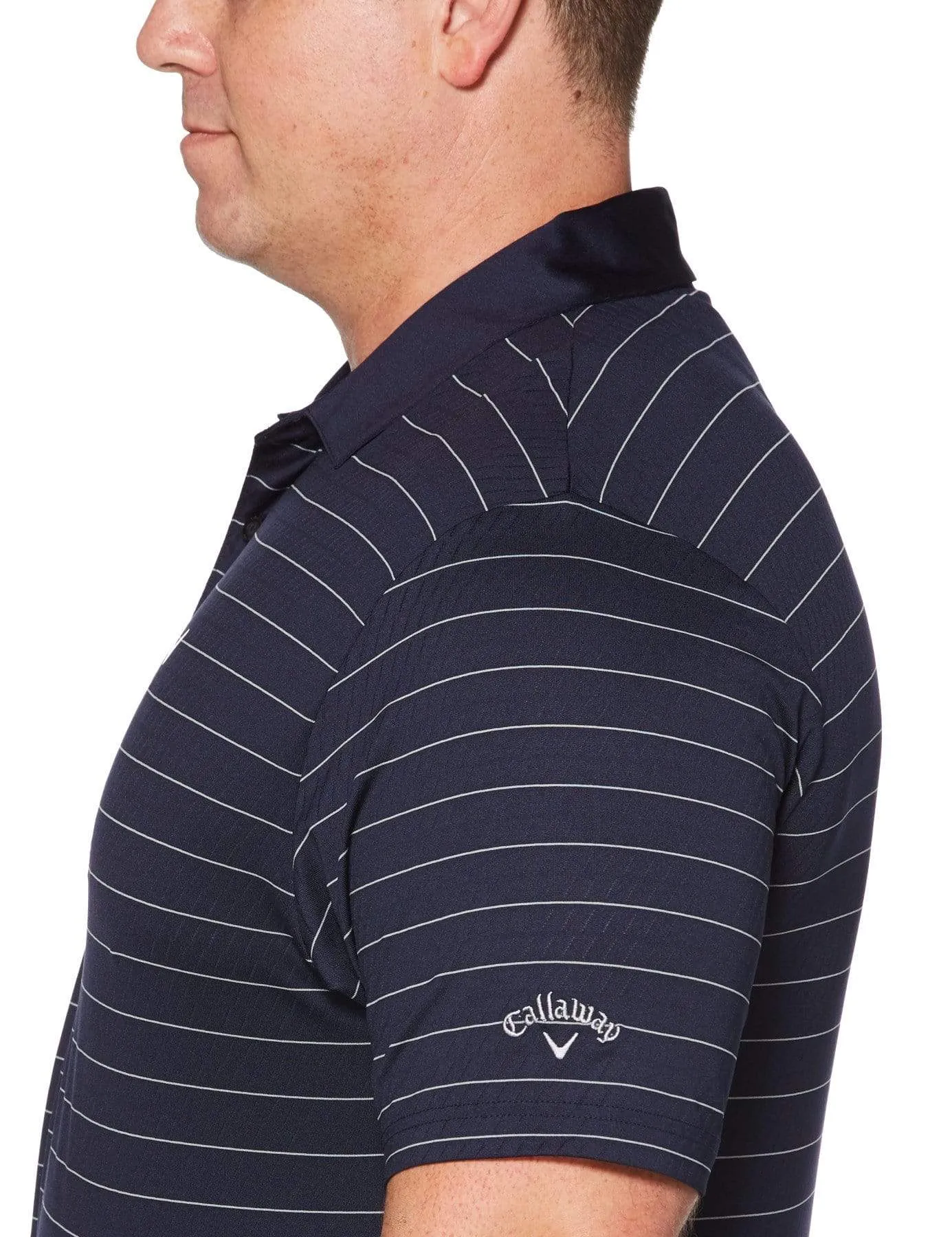 Big & Tall Ventilated Stripe Polo