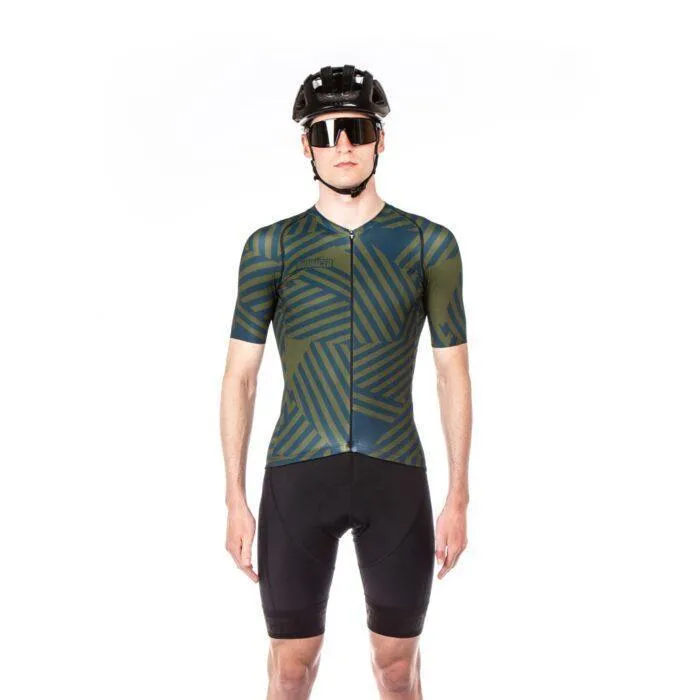 Bioracer Spitfire Mens Cycling Jersey (Don Dazzle/Petrol Olive)