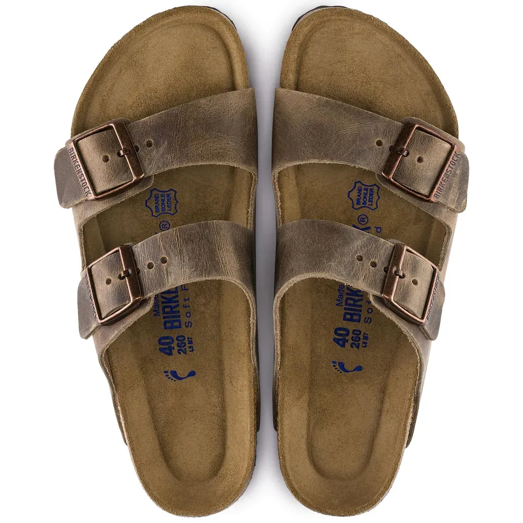 Birkenstock Arizona Soft Footbed Oiled Nubuck Leather Sandals Unisex