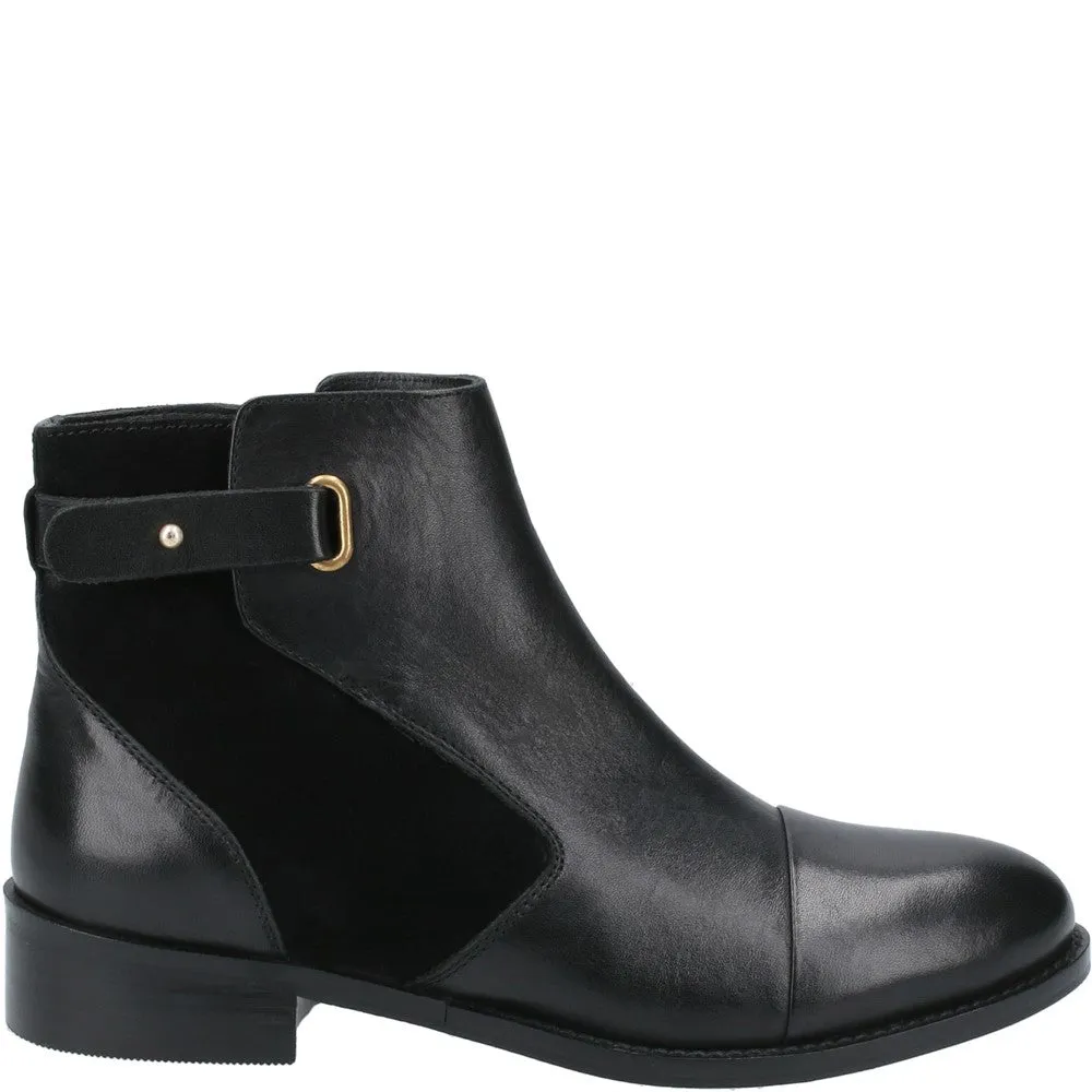 Black Hollie Zip-Up Ankle Boots