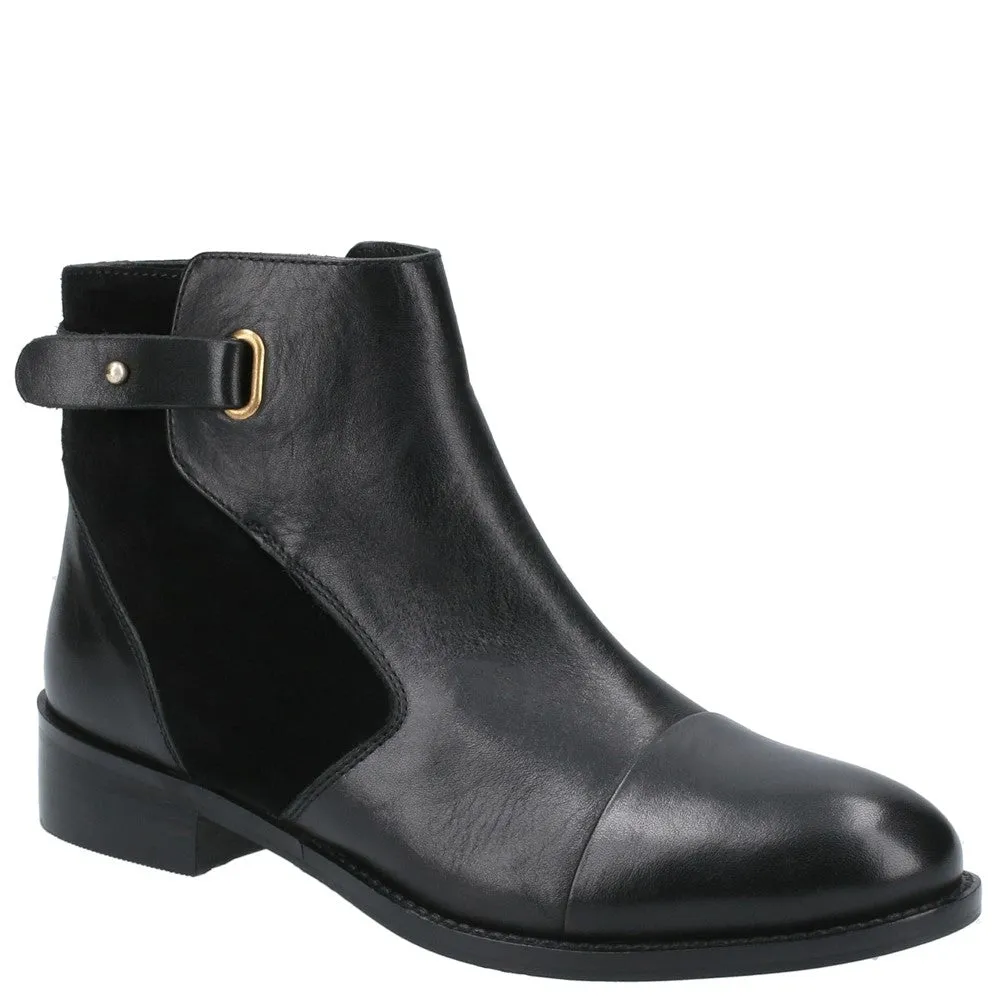 Black Hollie Zip-Up Ankle Boots