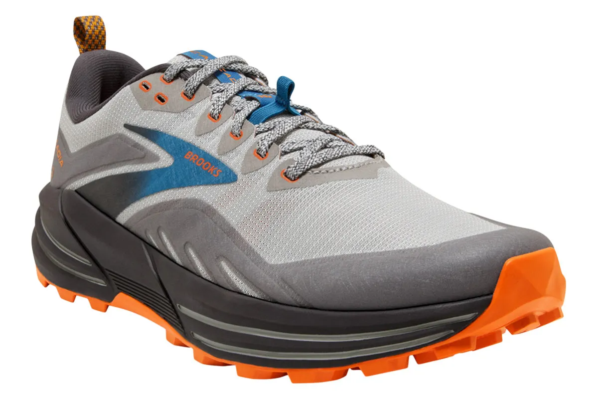 Brooks Cascadia 16 2E Grey/Orange Mens