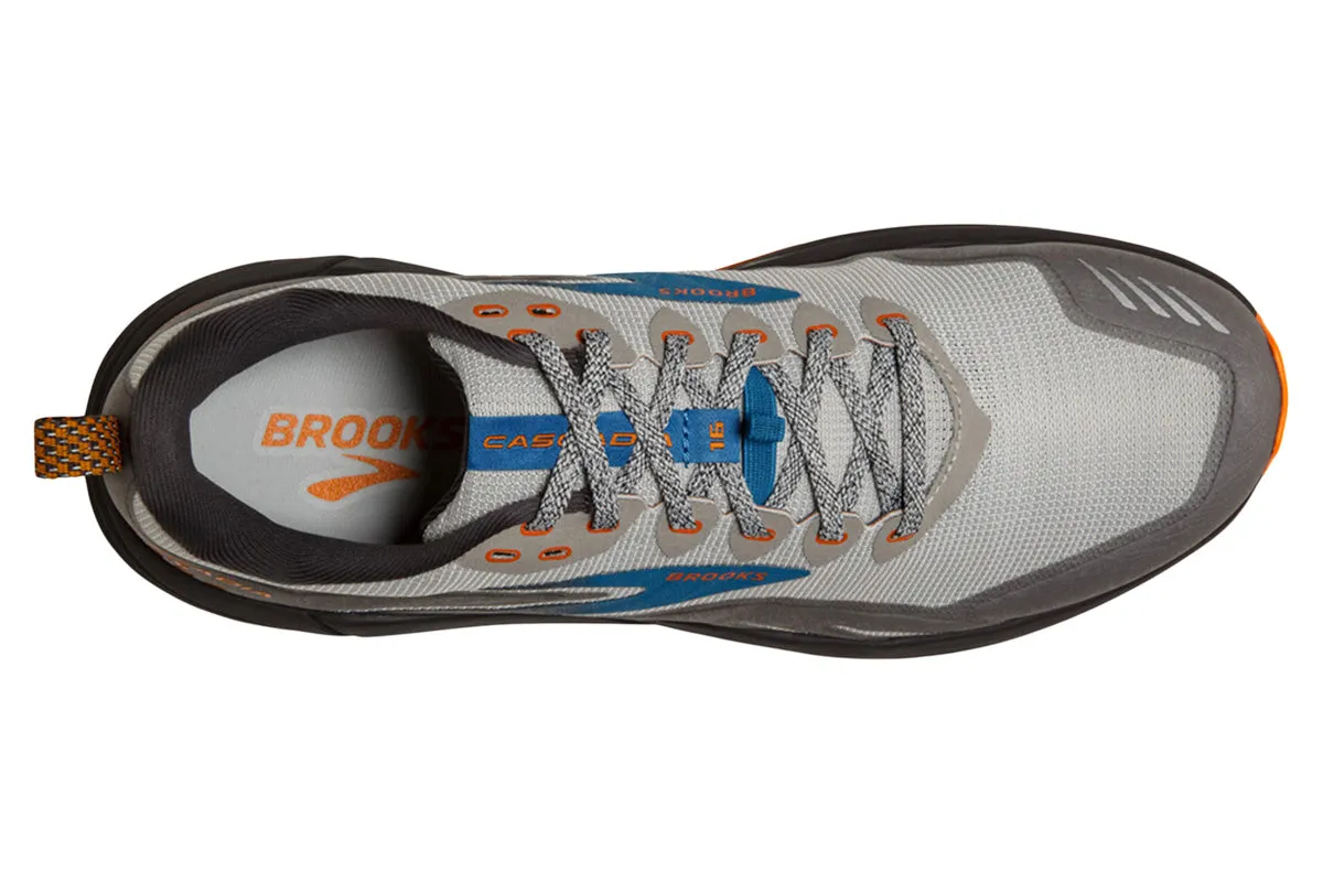 Brooks Cascadia 16 2E Grey/Orange Mens