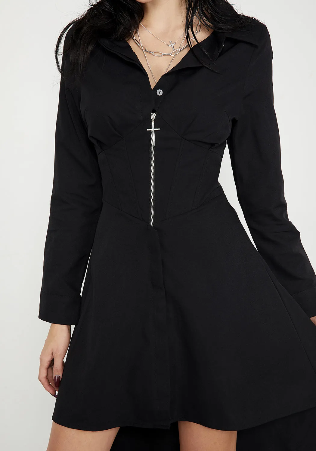 Bullet Corset Shirt Dress