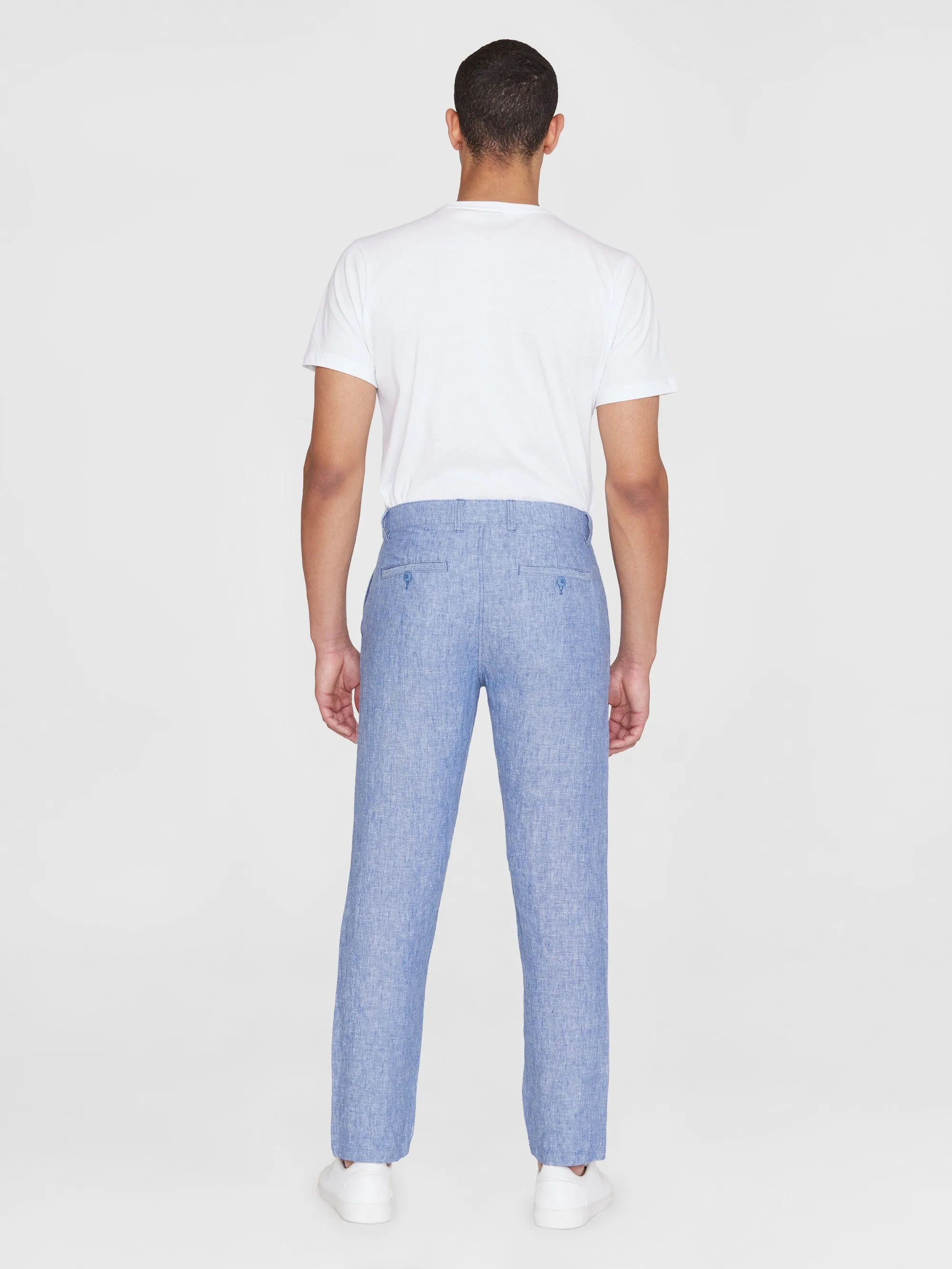 CHUCK regular linen pants - GOTS/Vegan - Moonlight Blue