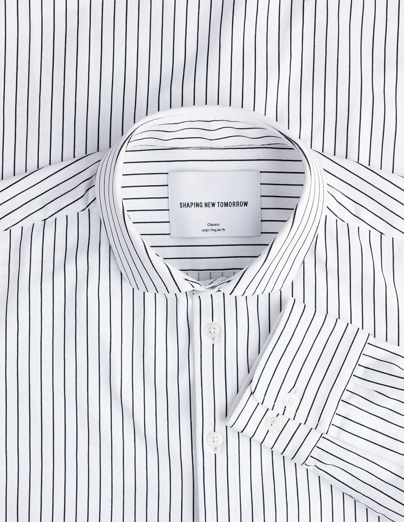 Classic Shirt Black Stripes Slim