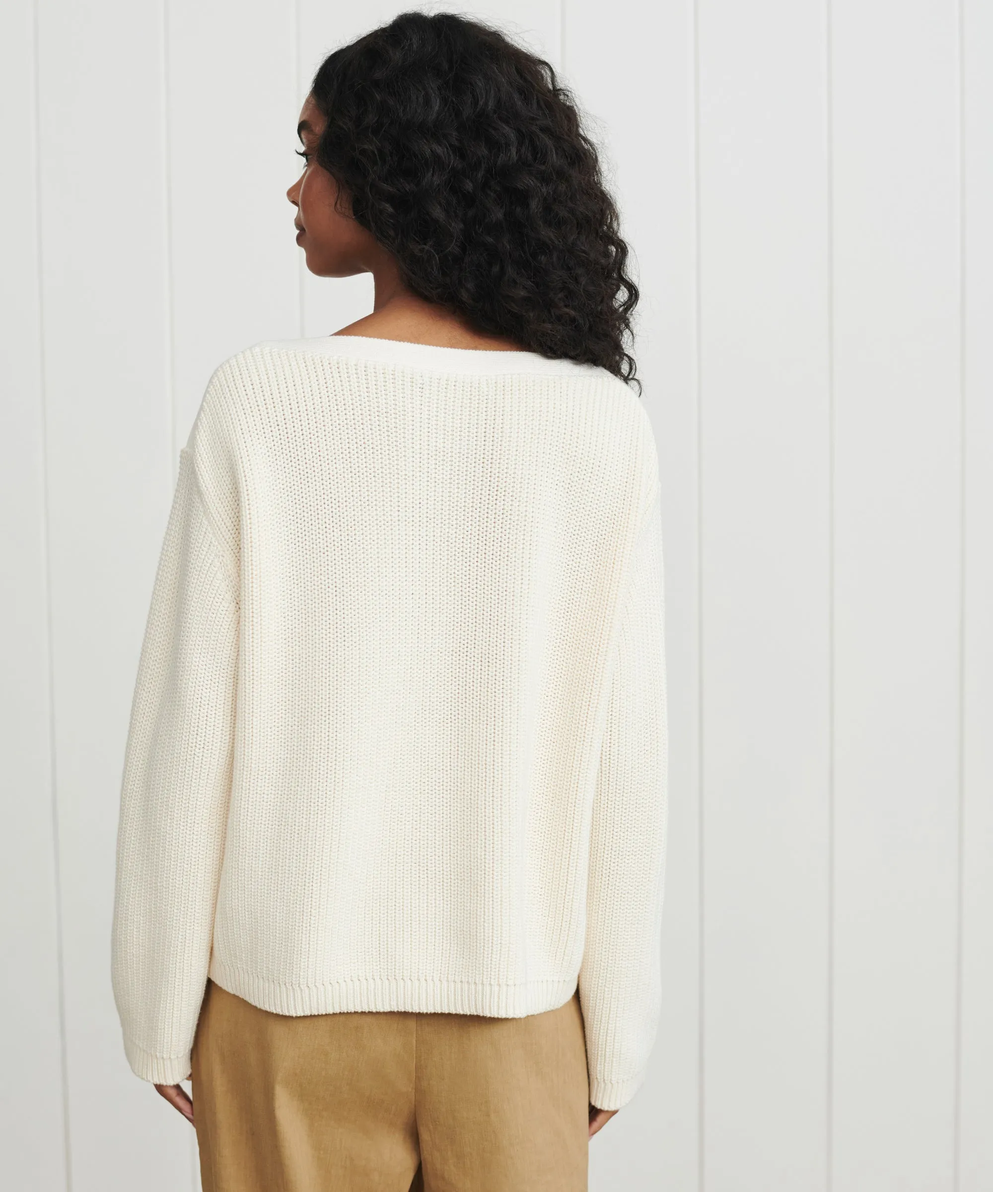 Cotton Boatneck Sweater