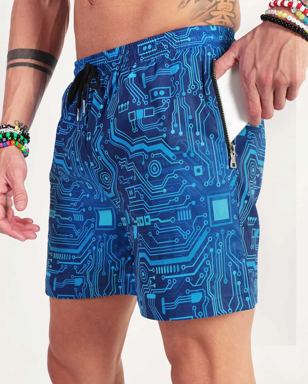 Digital Grid Men's Shorts