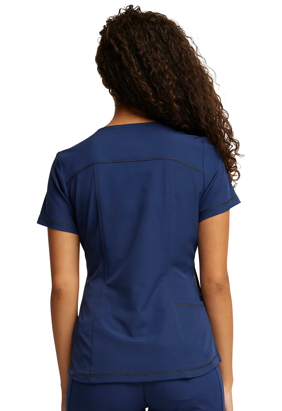 Dynamix - Women's Rounded V-Neck Solid Top