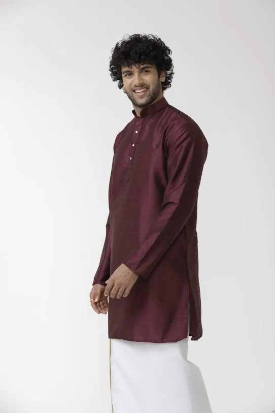 Ethnix - Brown Long Kurta for Men | Uathayam