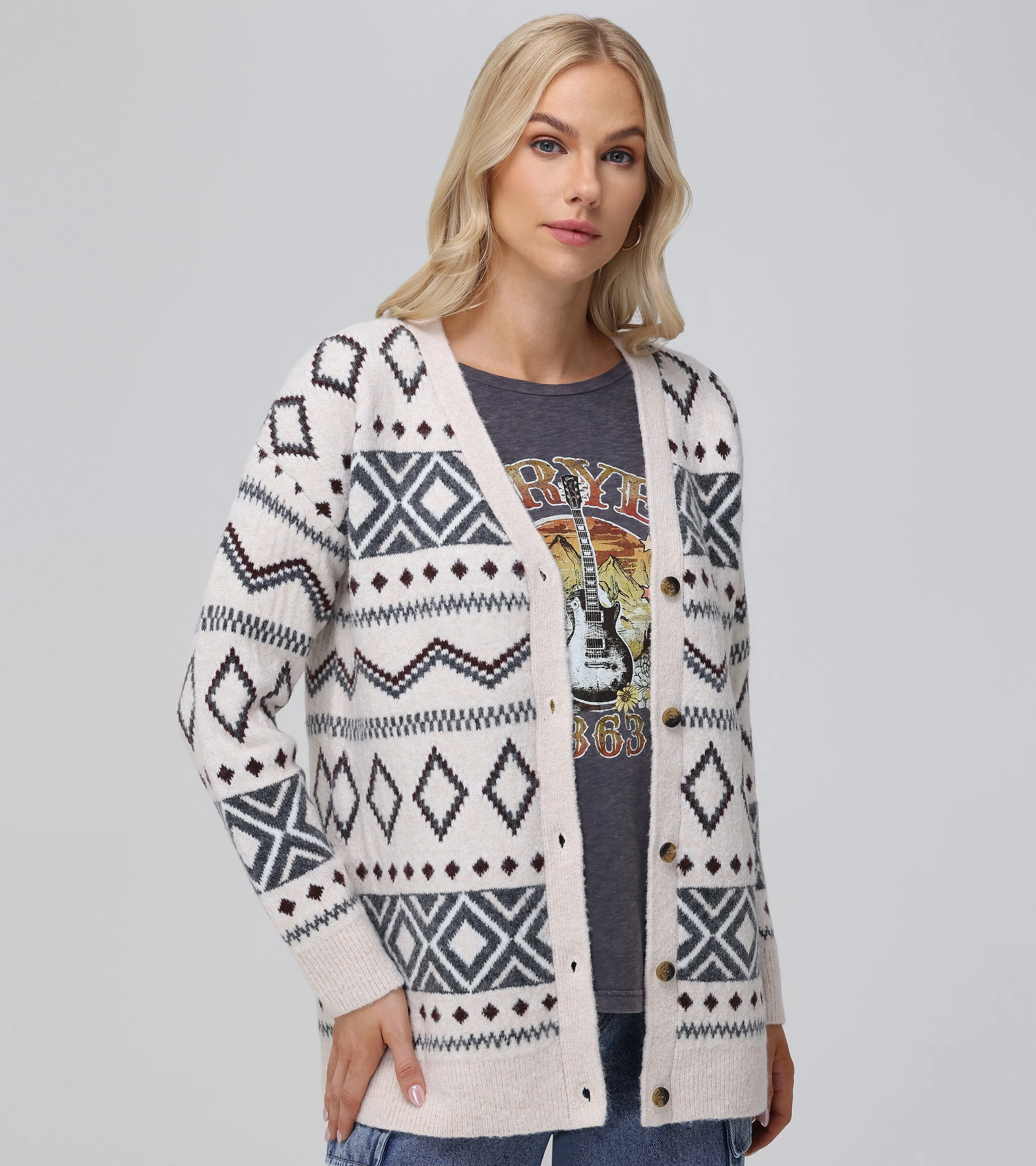 Fairisle Boyfriend Cardigan