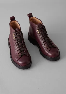 Fracap Leather Monkey Boots | Chianti