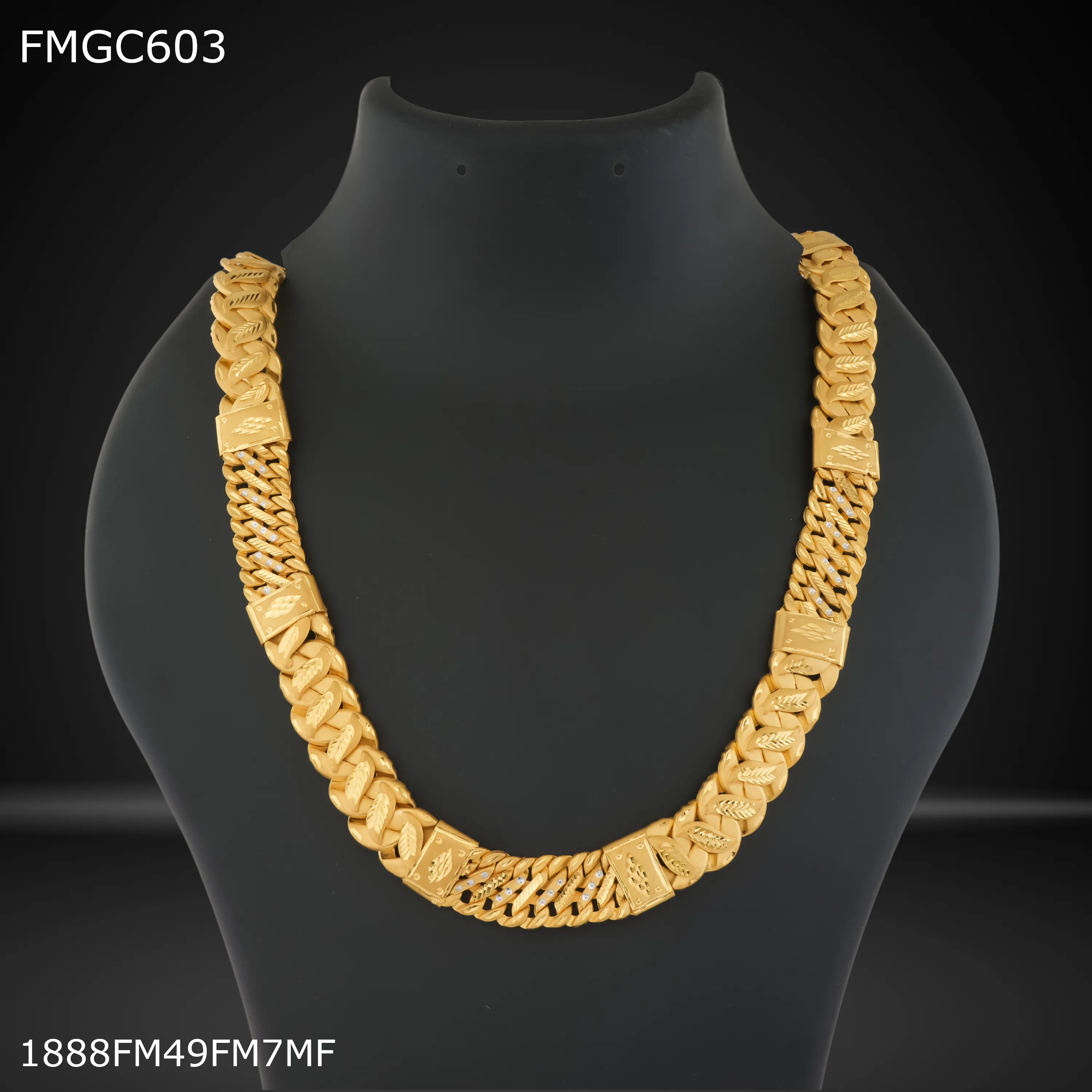 Freemen 1GM Leaf Pokla two line Chain for Man - FMGC603