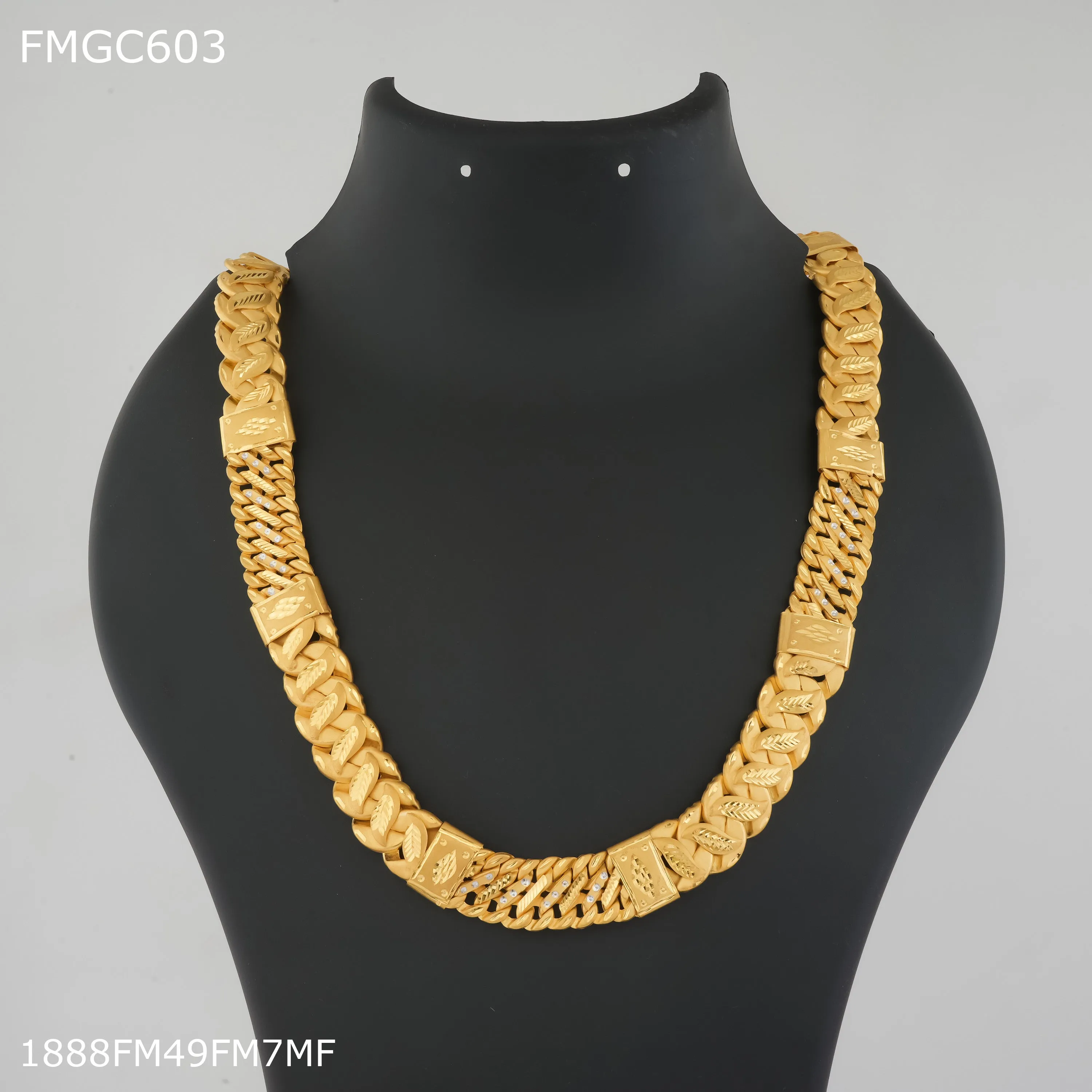 Freemen 1GM Leaf Pokla two line Chain for Man - FMGC603