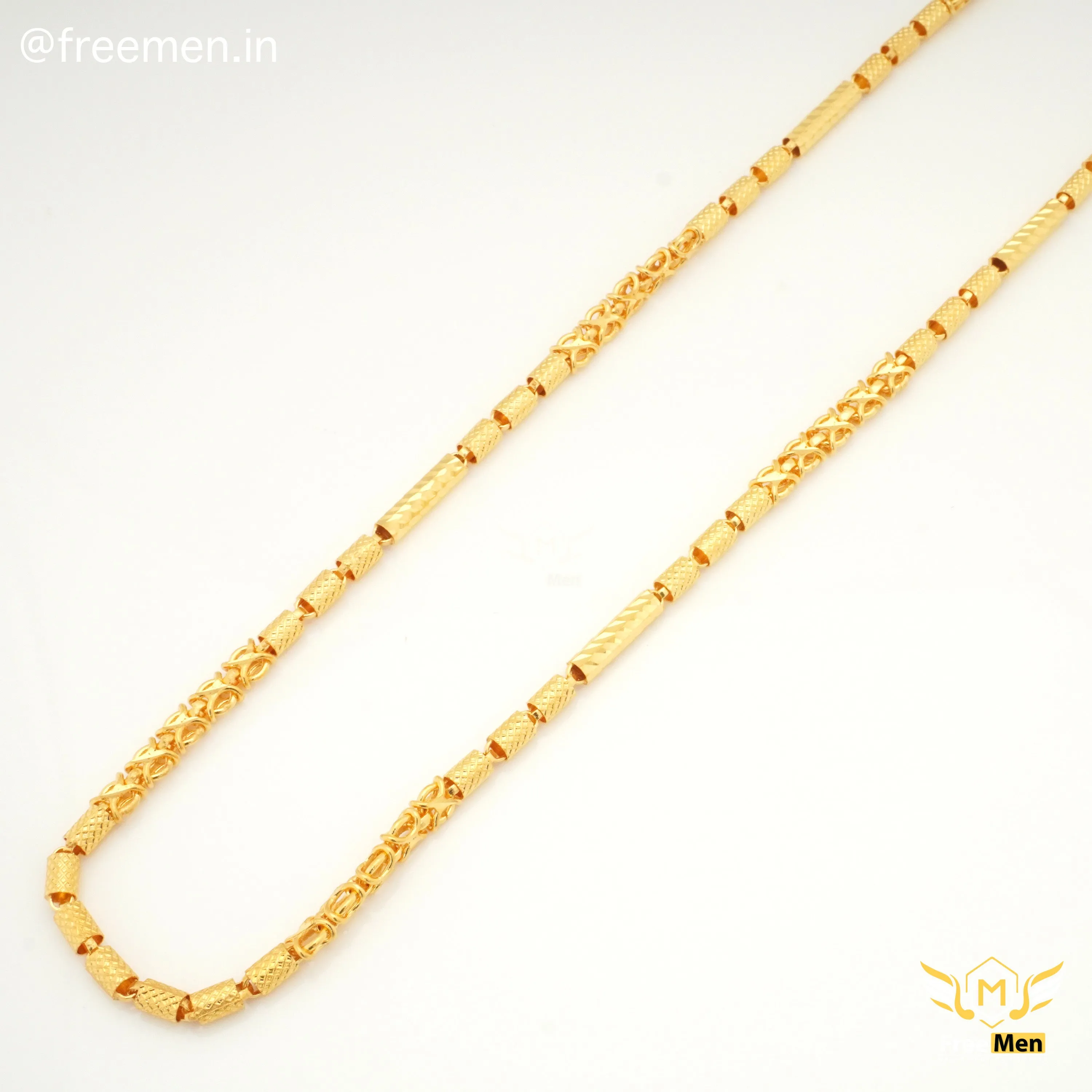 Freemen Elegant 7 Pipe Chain Gold Plated- FMGC18