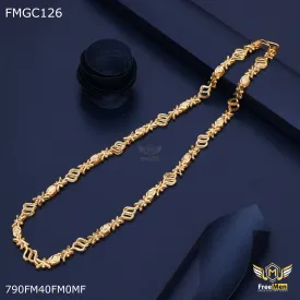 Freemen fancy x  design Gold-Plated Chain- FMGC126