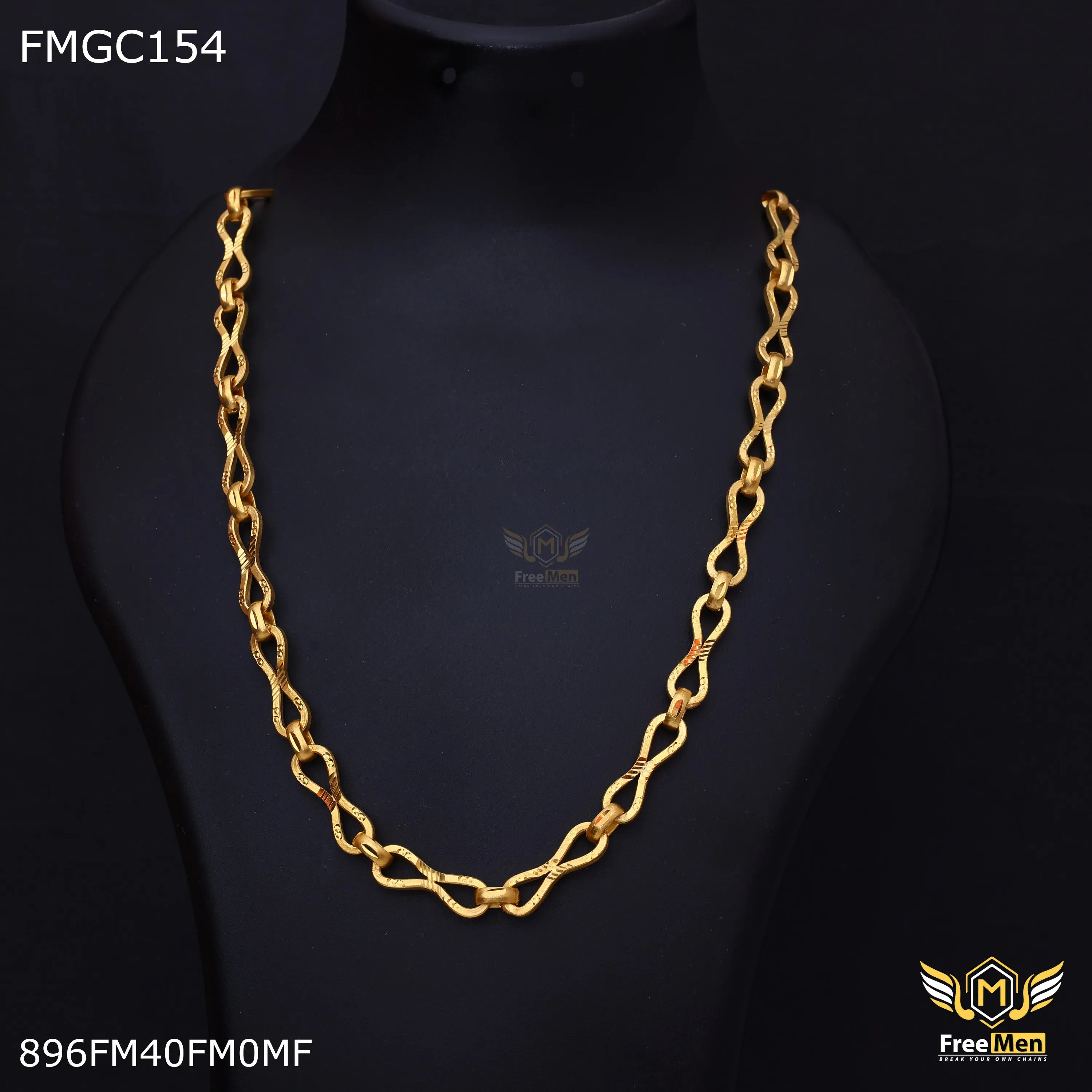 Freemen Gold Plated Infinite Chain for Men - FMGC154