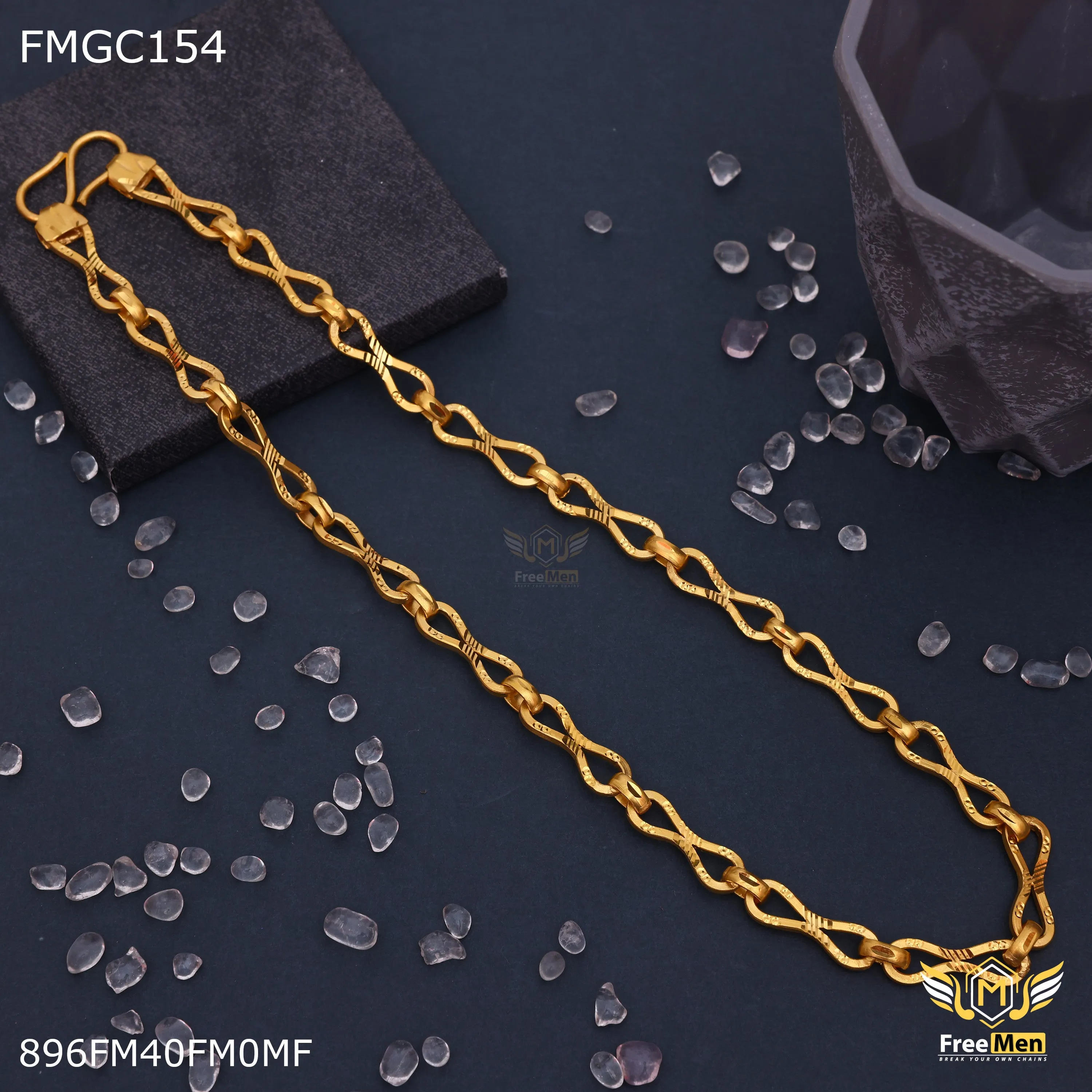 Freemen Gold Plated Infinite Chain for Men - FMGC154