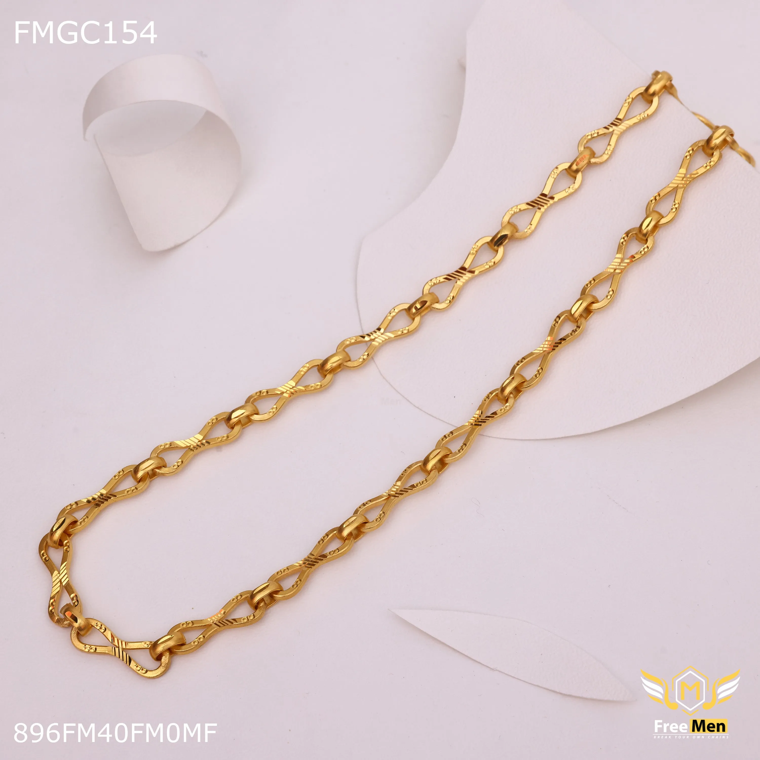 Freemen Gold Plated Infinite Chain for Men - FMGC154