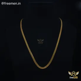 Freemen Gold Plated Snack Design Chain for Men - FM96