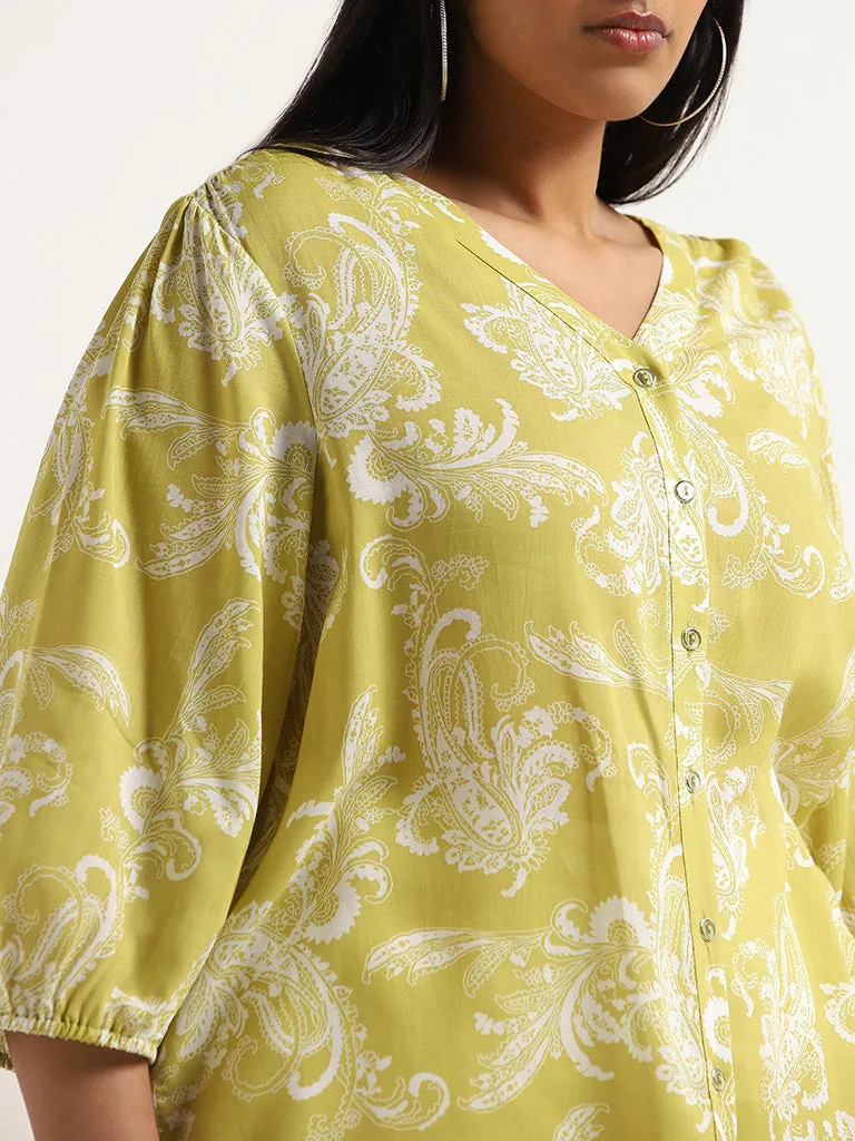 Gia Green Paisley Printed Shirt