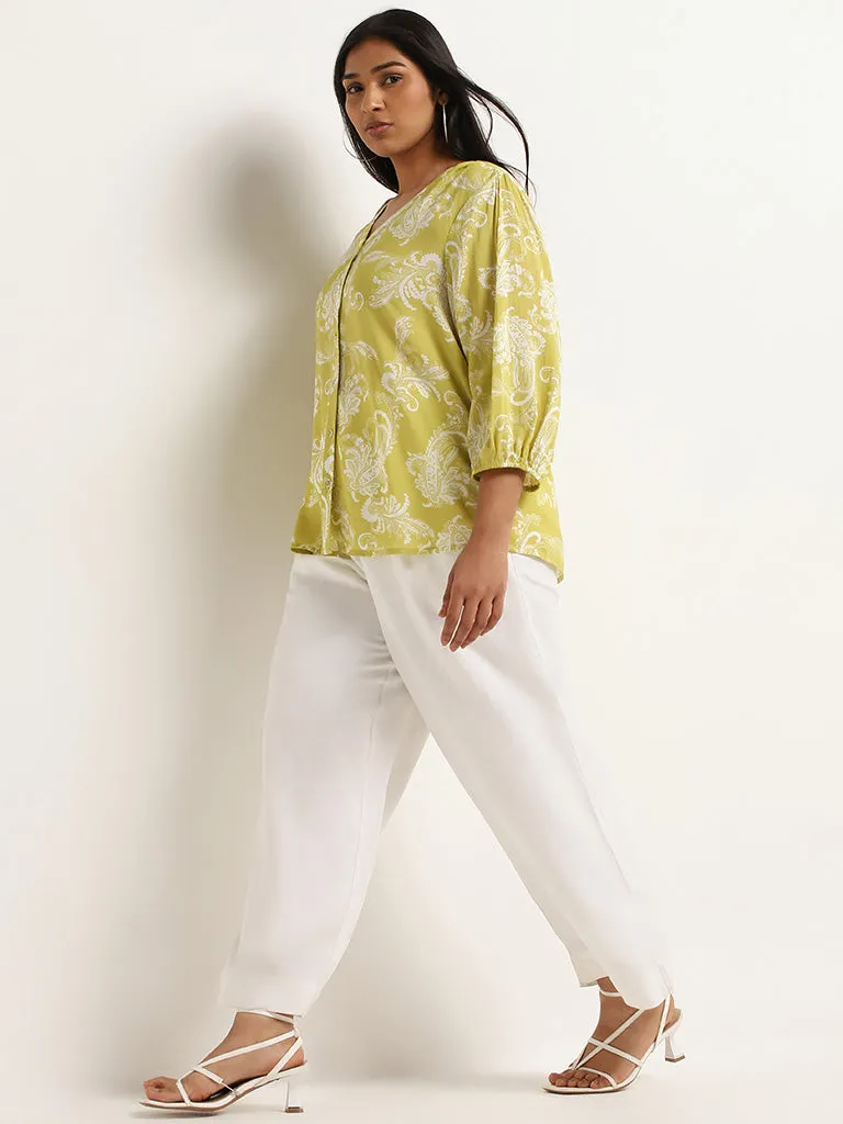 Gia Green Paisley Printed Shirt