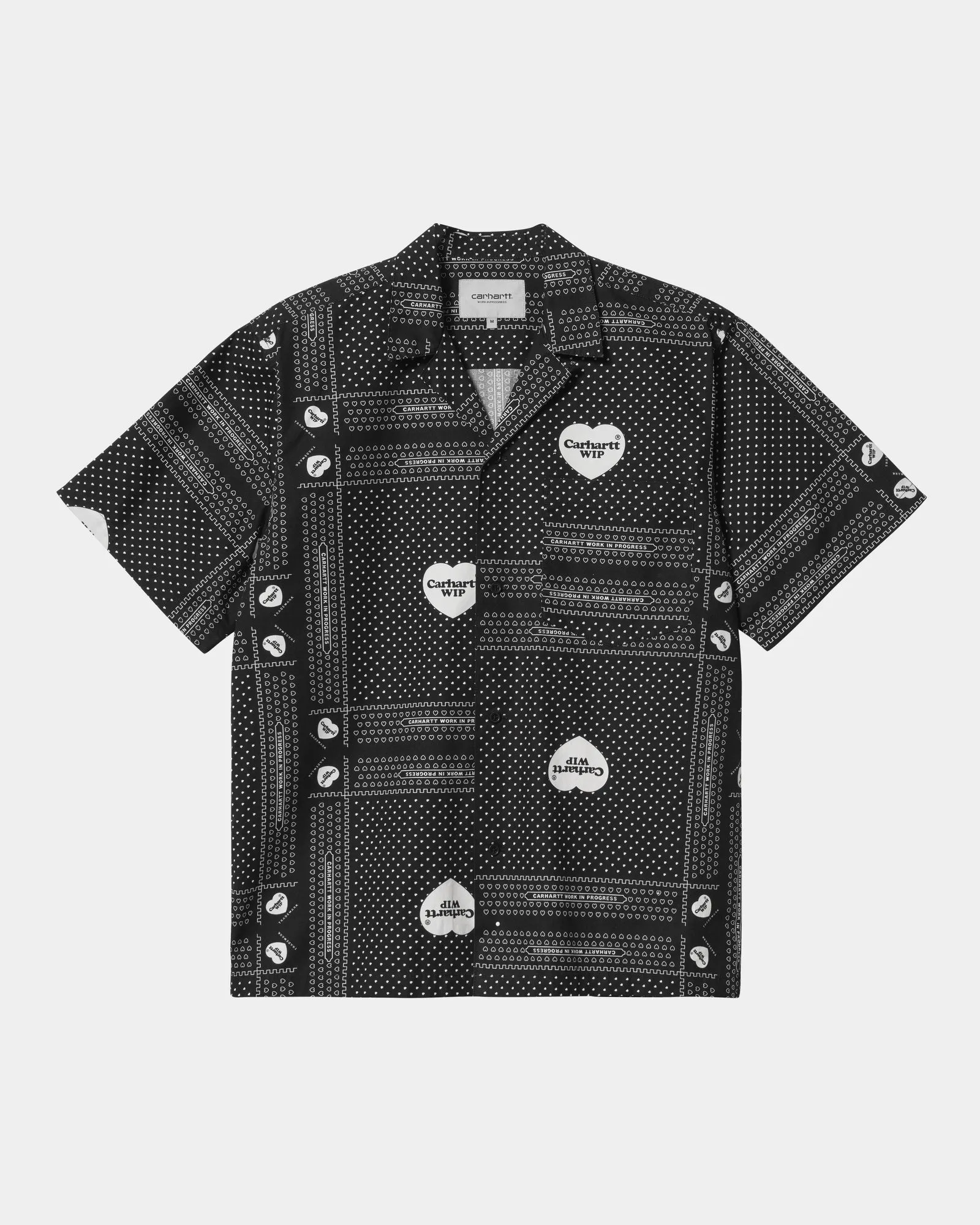 Heart Bandana Print Shirt | Black