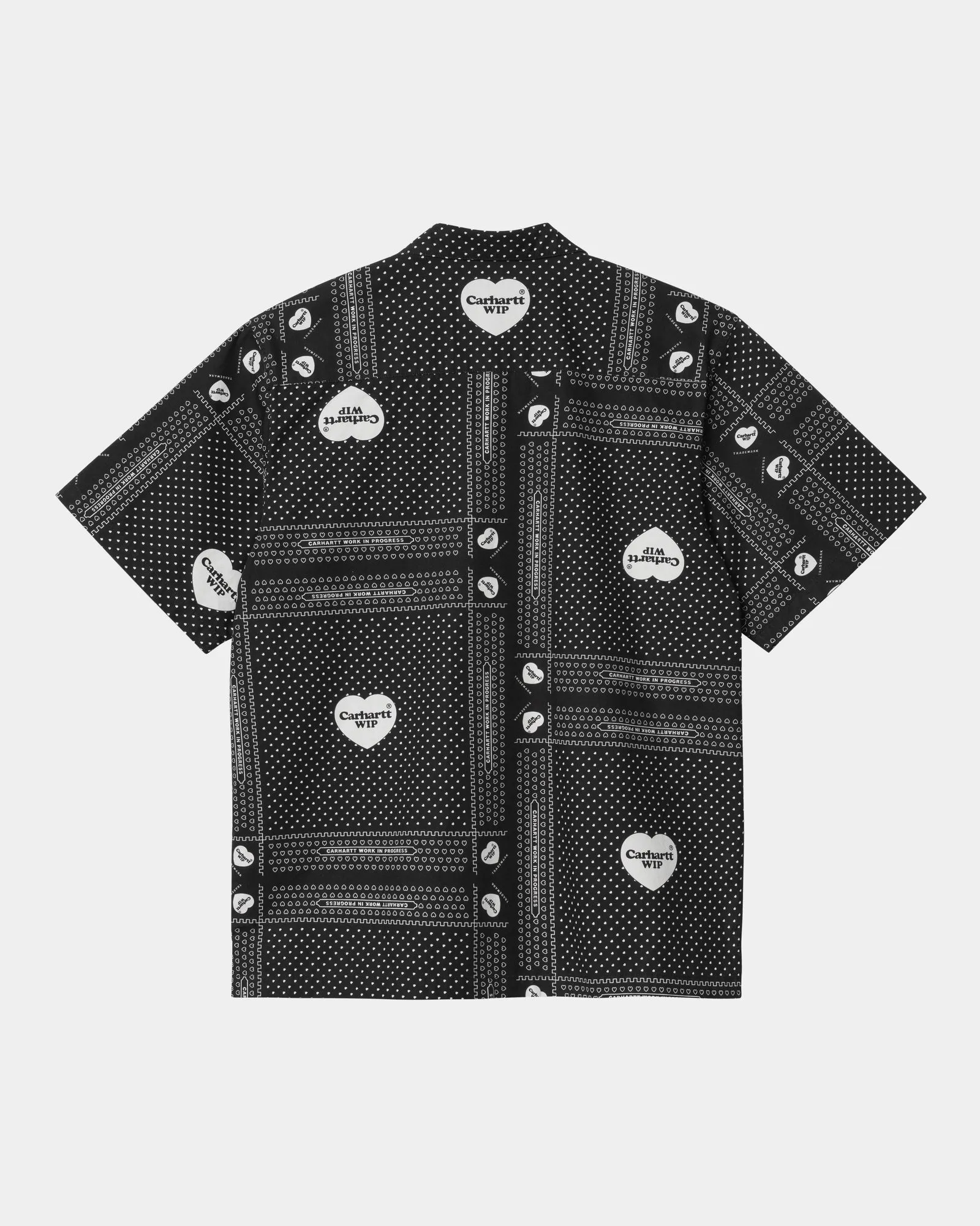 Heart Bandana Print Shirt | Black