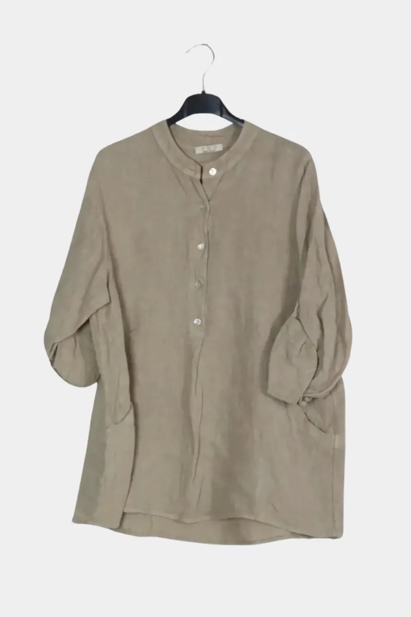 Henley Buttondown Blouse