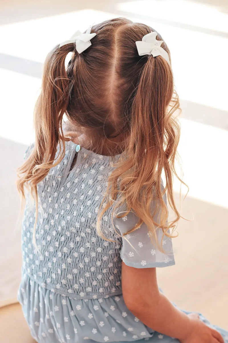 Isla Dot Dress in Blue - Kids