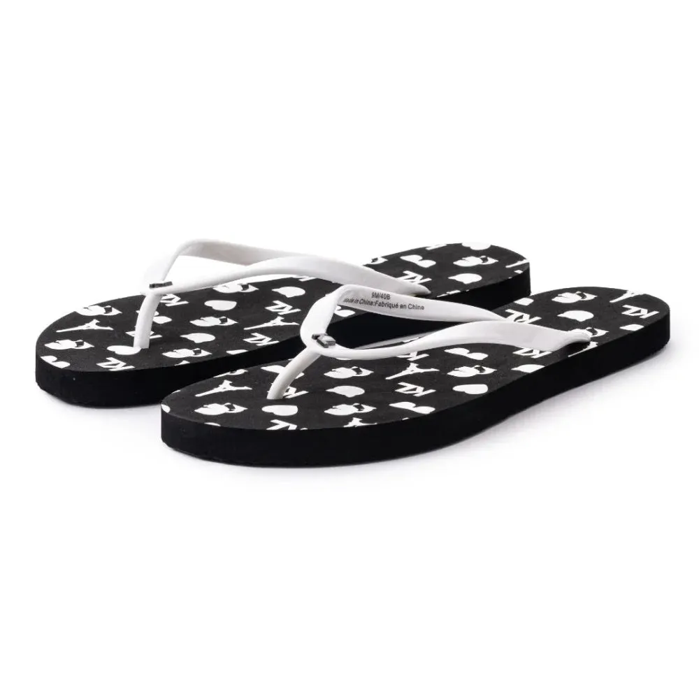 Karl Lagerfeld Paris Flip Flop Black & White Women